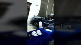 Woman plunges BMW into 4S shop after pressing accelerator by mistake