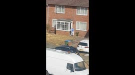 Nightmare Neighbour hurls brick at next door's car
