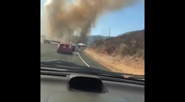FIRE IN SAN PASCUAL BY CLOVERDALE ROAD