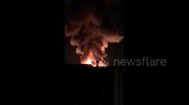 Firefighters tackle huge mill fire in Greater Manchester town