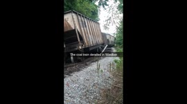 Track damaged and traffic slowed after train derails in Pennsylvania borough