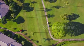 Golf course drone reveal shot in Ka'anapali maui