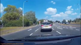 Police chase and crash, dashcam. Uk Reading, criminals