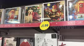 Christmas cards on sale in August