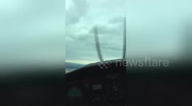 UK girl on first flying lesson hits helium balloon