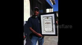 TSA pat down arnold schwarzenegger at LAX