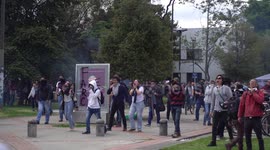 Riots at the national university of Colombia