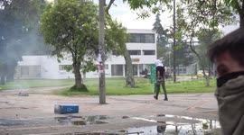 Riots at the national university of Colombia
