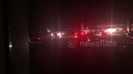 Fire department on runway as power outage leaves commuters in darkness at Reagan National Airport