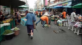 Morning Farmers' Market in Hatyai Thailand