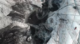 Gorge in glacier