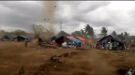 Mini-tornado ravages refugee camp in earthquake-struck Lombok