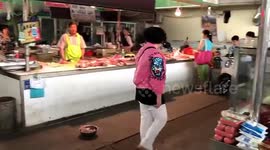 Karma beats angry customer at the butchers