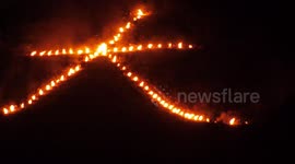 The Hills Light Up At Kyoto's Daimonji Fire Festival