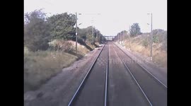 Terrifying near miss at level crossing