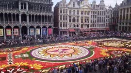 Brussels’ market square covered with nearly 1 million flowers
