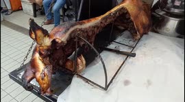 Roasted Pig at the Street of Hatyai Thailand