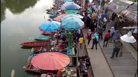 Time Lapse of Khlong Hae Floating Market Hatyai
