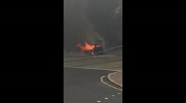 Car on fire in Wembley, London