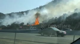 Fire breaks out in Southern California county