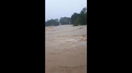 The flash floods in northern Vietnam caused by storm bebinca