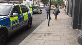 Maida Hill gun violence. Police cordoned off Ashmore Road
