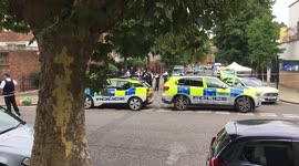 Maida Hill gun violence. Crime scene on  Kennet Road.