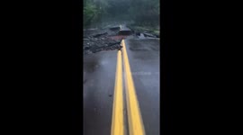 My street destroyed after great flood of 2018. Central Pennsylvania