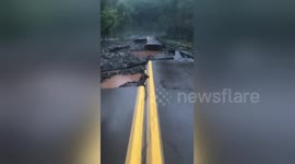 Pennsylvania resident films damaged neighbourhood by flood waters