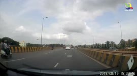 5-year-old left speeding along motorway after parents flung off back
