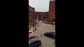 Dancing clown protest