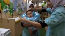 Baby pampering at baby spa Melaka Malaysia like a boss