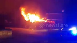 NEWS | Car fire in Gillingham Kent | Raw video