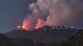 Mount Etna’s new eruption in stunning time-lapse