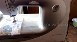 The sewing machine Bernina sews back