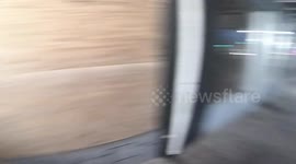 Hurricane Lane Wind, Boarded and Empty Shelves Moili'ili, Honolulu, Oahu, Hawaii - 19:00 Aug. 23, 2018