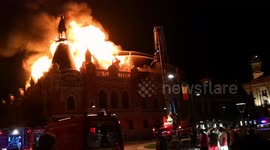 Heavy fire of Greco-Catolic Palace in Oradea