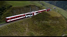 Swiss Alps. A Train Ride. The Epic Matterhorn Gotthard Bahn