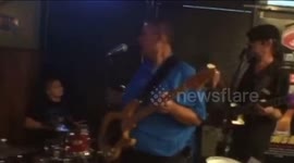 11 year old plays in his first professional band gig!!