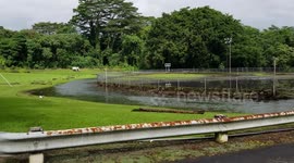 Carvalho Park flooded in Hilo after Hurricane Lane
