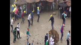 Indian villagers participate in violently bizarre stone-throwing tradition to mark auspicious holiday