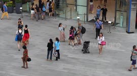 Happy tourists in Bangkok.