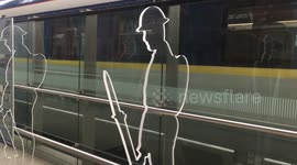 Great War Soldiers Stationed Silently at St Pancras