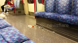 Laughing gas canisters littered on tube after Notting Hill carnival
