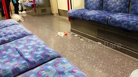 Laughing gas canisters littered on tube after Notting Hill Carnival