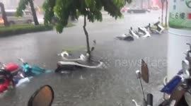 Torrential rain and severe flooding kills six in central and southern Taiwan