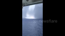 Tourist from New York films huge waterspout off Greek coast from cruise ship