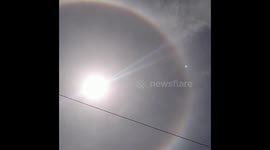 Incredible solar halo wows locals after it appears over Mexico's capital