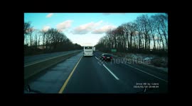Cop thanks a semi for letting him in