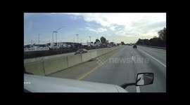 Blowout of semi in front of me